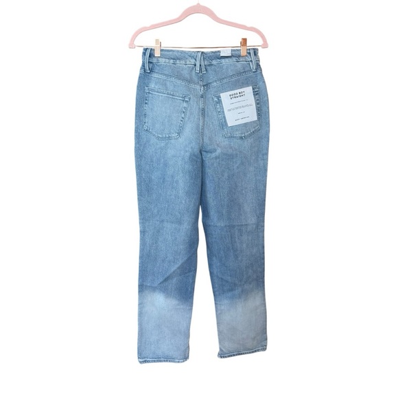 GOOD AMERICAN Good Boy Straight Denim Jeans 6/28 NWT - Picture 7 of 16